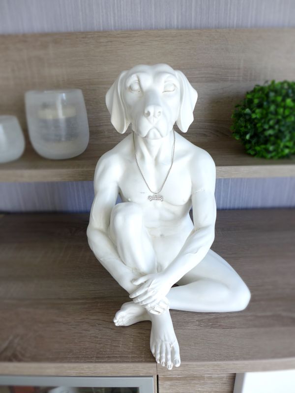 Deko Figur Gangster Dog Cream